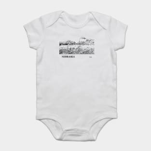 Nebraska USA Baby Bodysuit